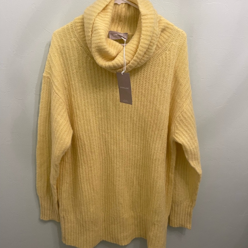 Everlane Yellow Cowl Neck Sweater